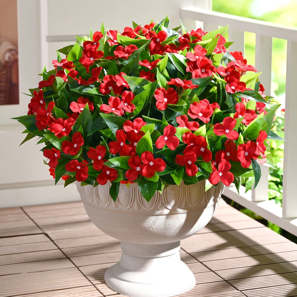 Full Bloom Impatiens Potted Flower Arrangement