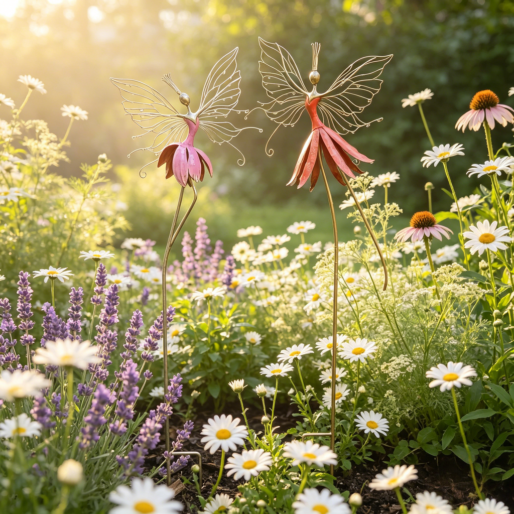 Whimsical Fairy Blossom Garden Stake