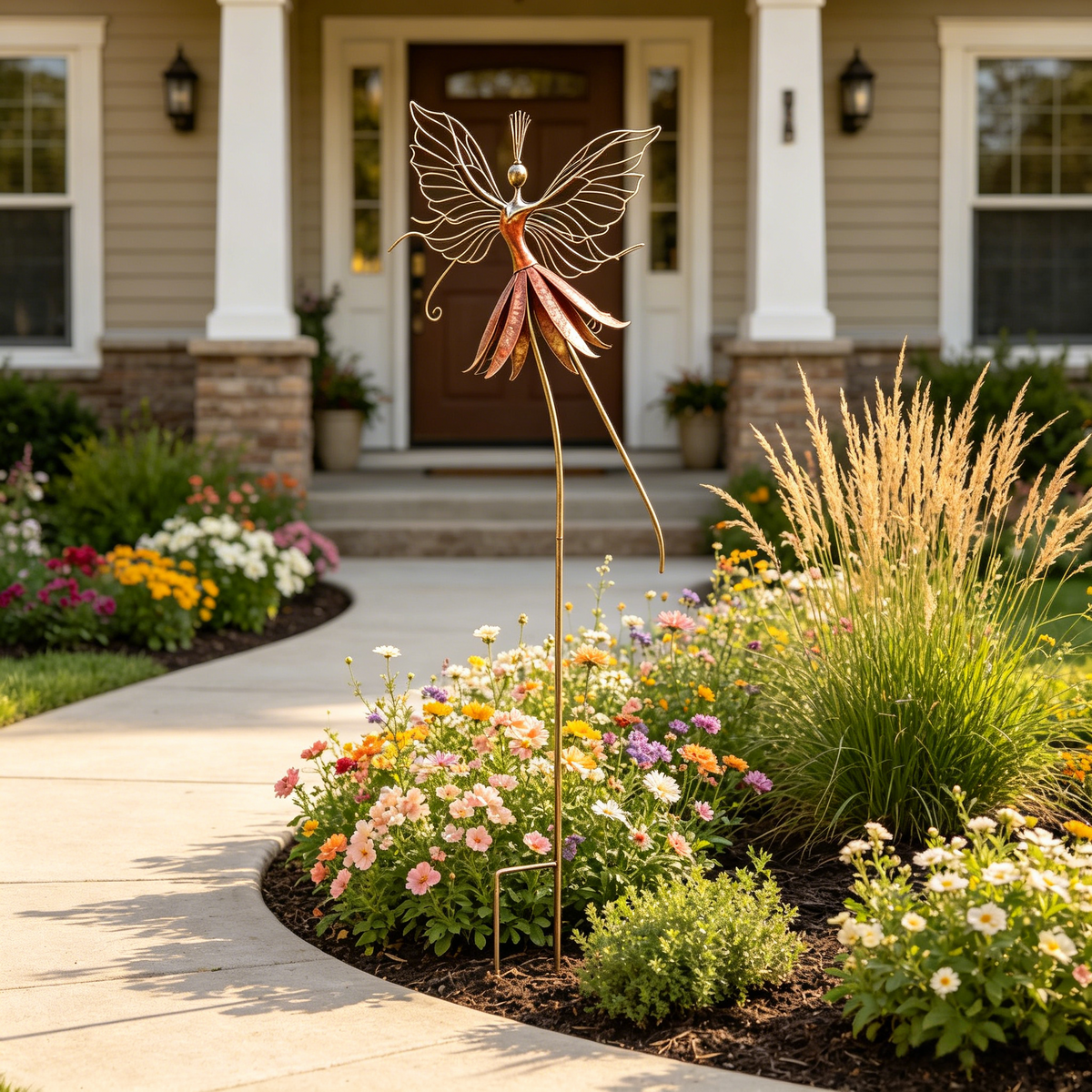 Whimsical Fairy Blossom Garden Stake