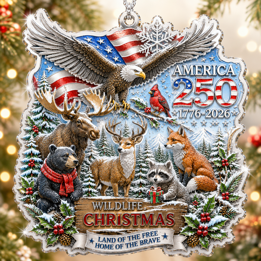 🇺🇸 USA 250th Anniversary Christmas Ornament – A Timeless Tribute to American Pride