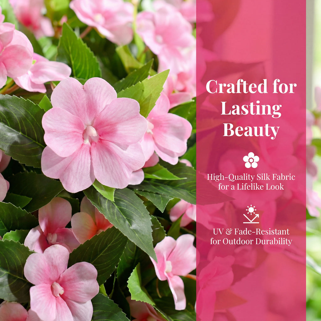 Full Bloom Impatiens Potted Flower Arrangement