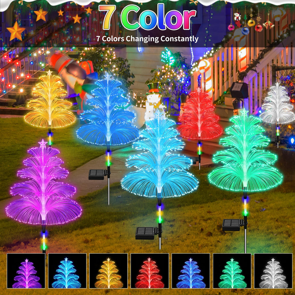 Solar Christmas Decorations Trees Lights Outdoor Waterproof