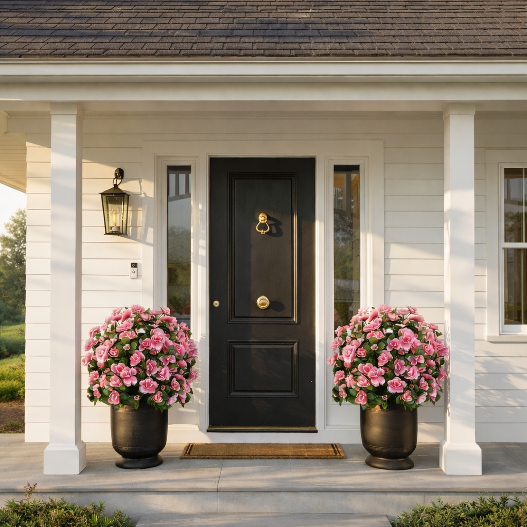 Artificial Pink Azalea Flower Ball for Garden & Porch