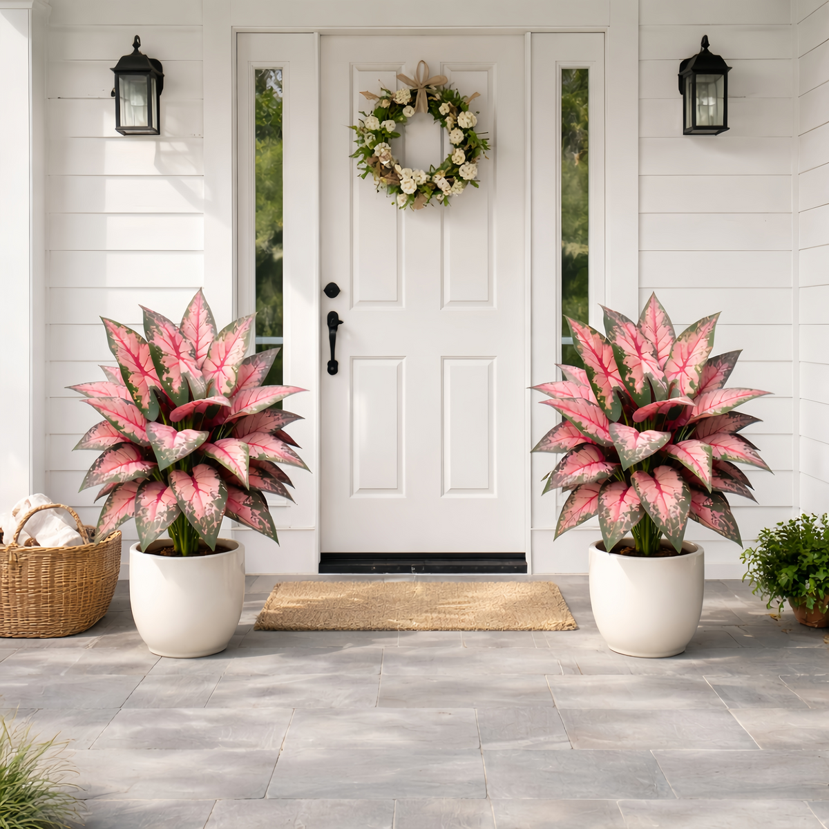Artificial Pink Heartleaf Pothos Plant