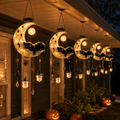 Halloween Moon Cat Hanging Decor with Light