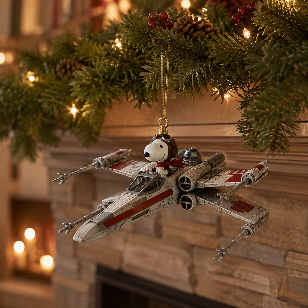 The Little Beagle’s X-Wing Christmas Journey Ornament