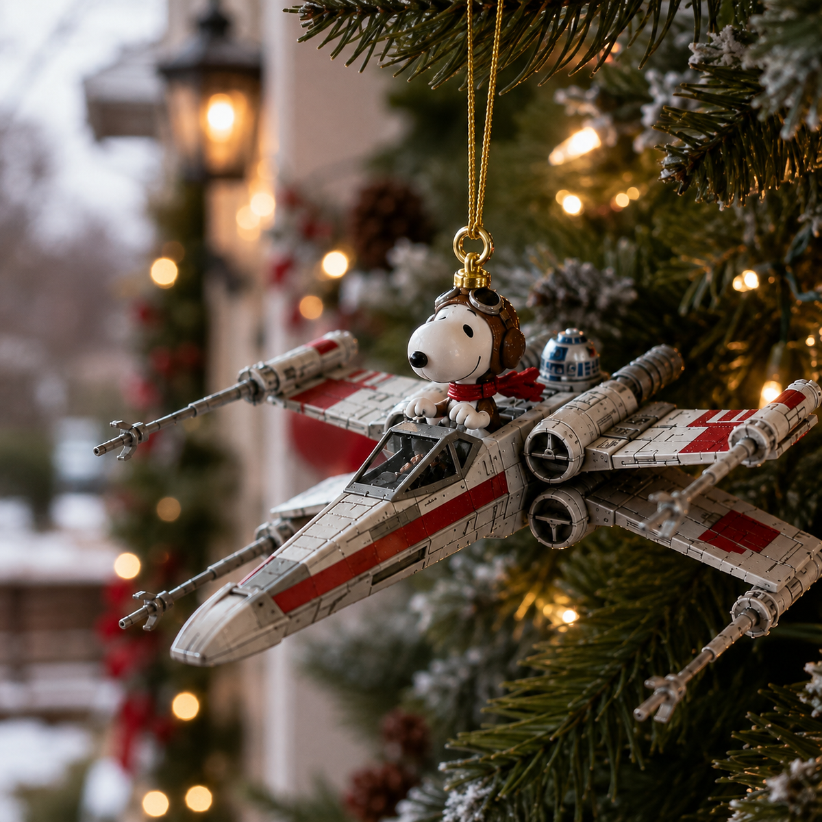 The Little Beagle’s X-Wing Christmas Journey Ornament
