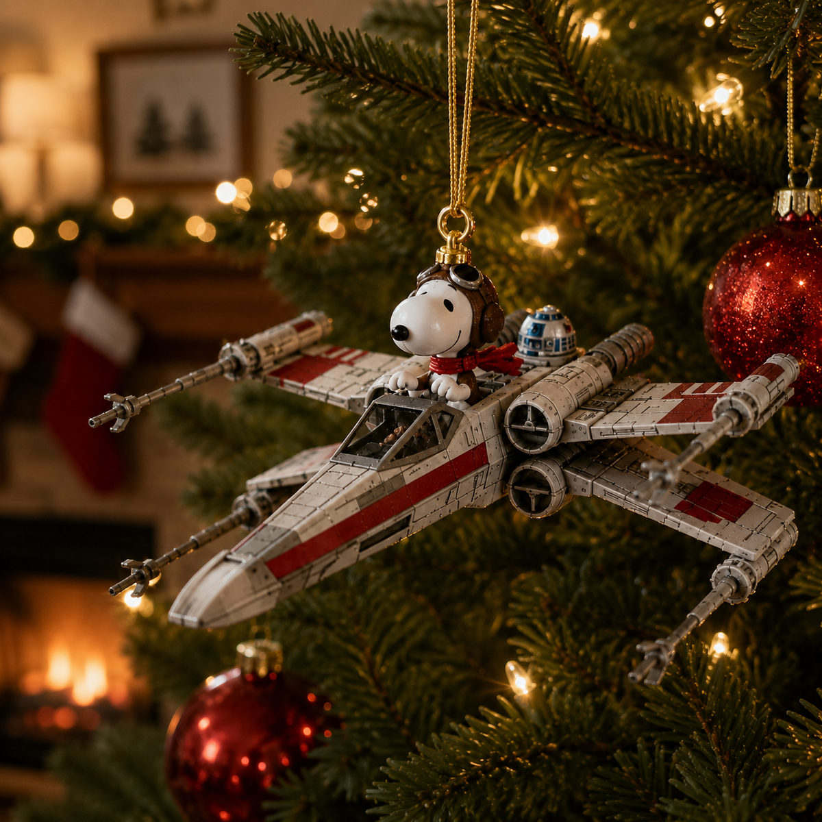 The Little Beagle’s X-Wing Christmas Journey Ornament