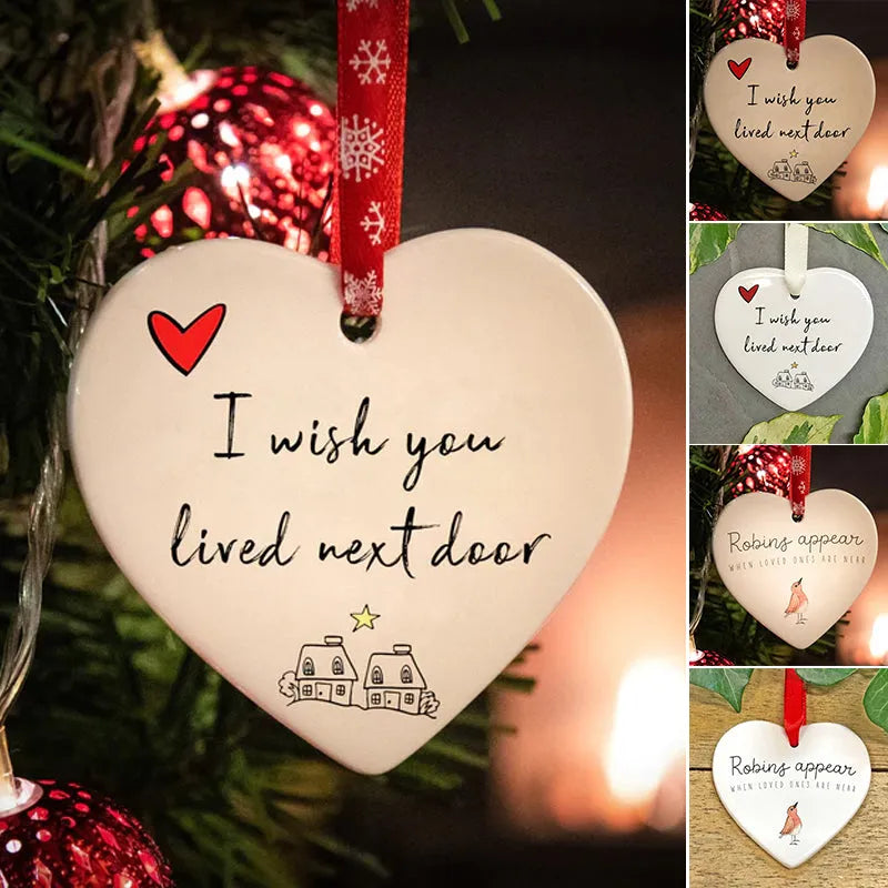 BEST CHRISTMAS GIFT HEART HANGING ORNAMENT