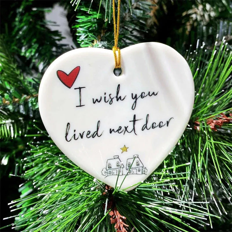 BEST CHRISTMAS GIFT HEART HANGING ORNAMENT