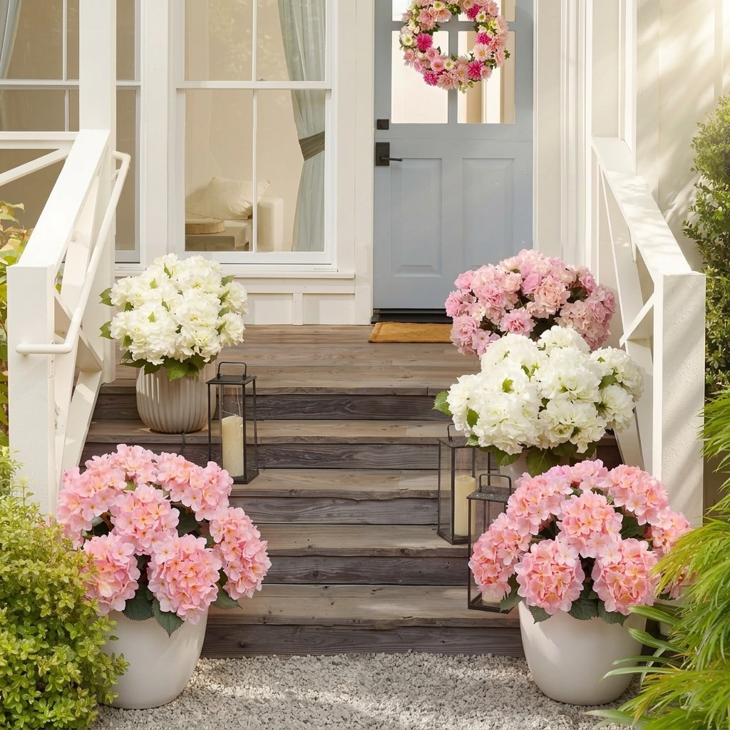 UV Resistant Hydrangea Stem for Indoor and Outdoor Decor