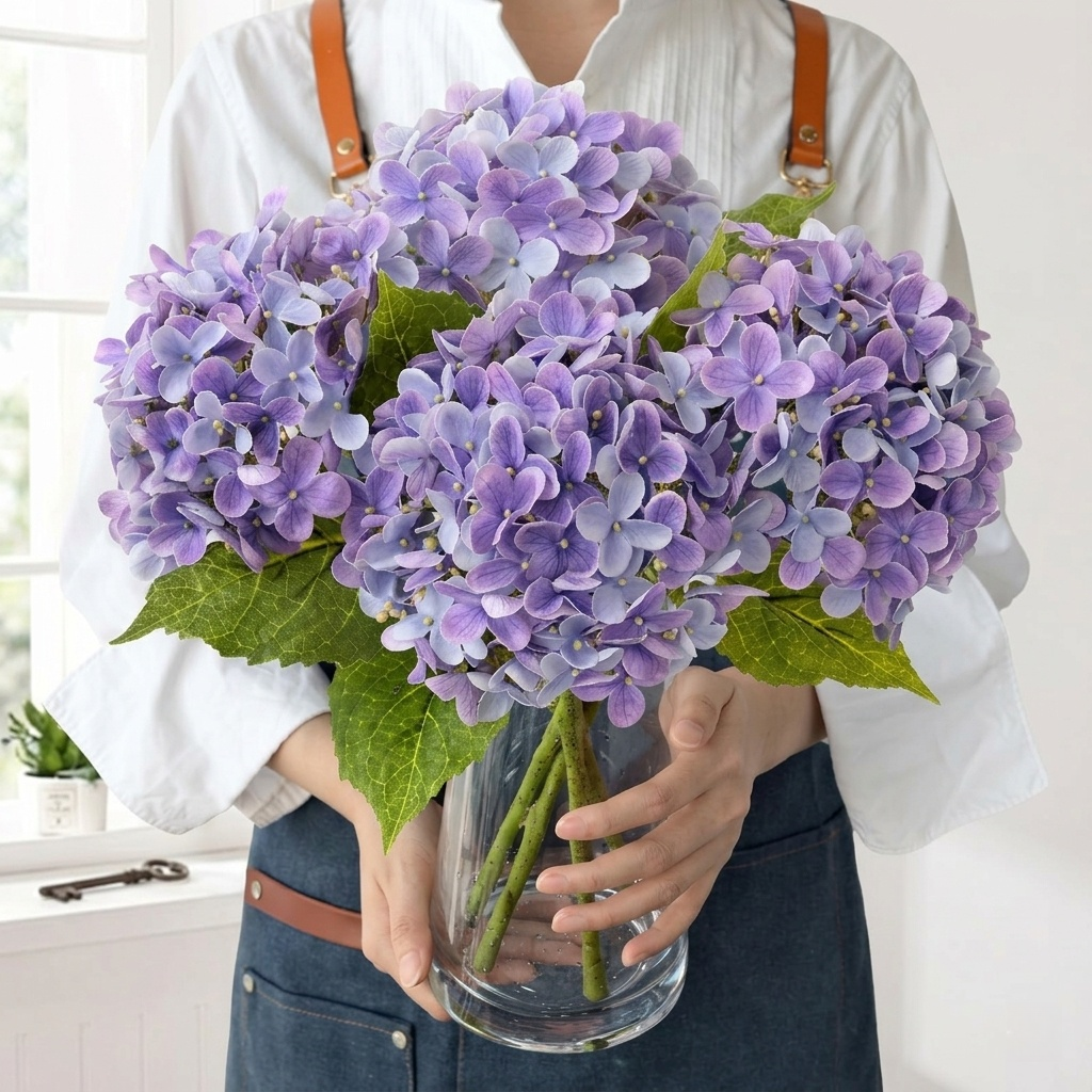 UV Resistant Hydrangea Stem for Indoor and Outdoor Decor