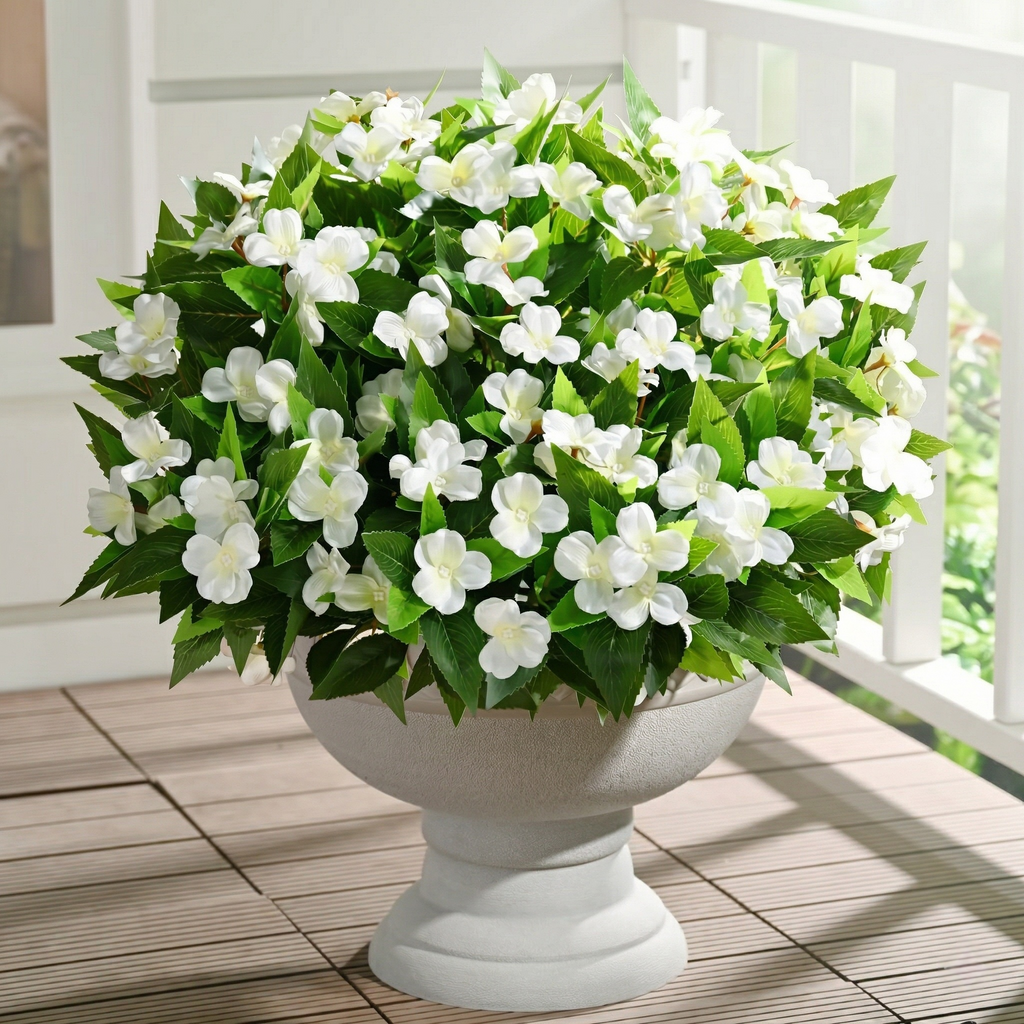 Full Bloom Impatiens Potted Flower Arrangement