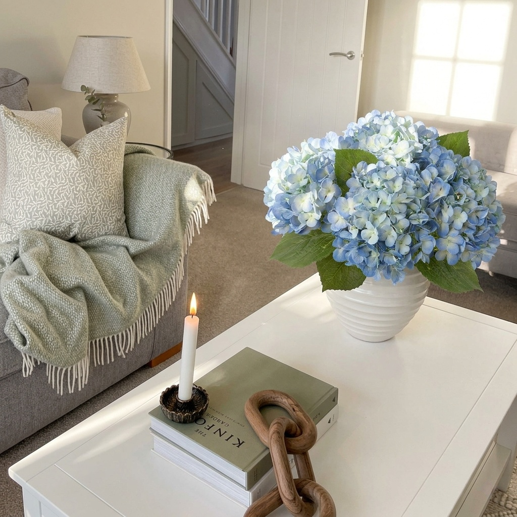 UV Resistant Hydrangea Stem for Indoor and Outdoor Decor