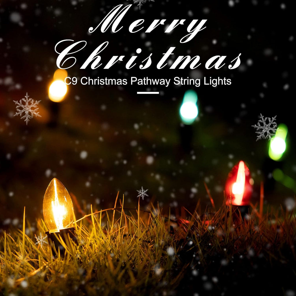 Solar Christmas Lights Outdoor 20 Pathway Lights