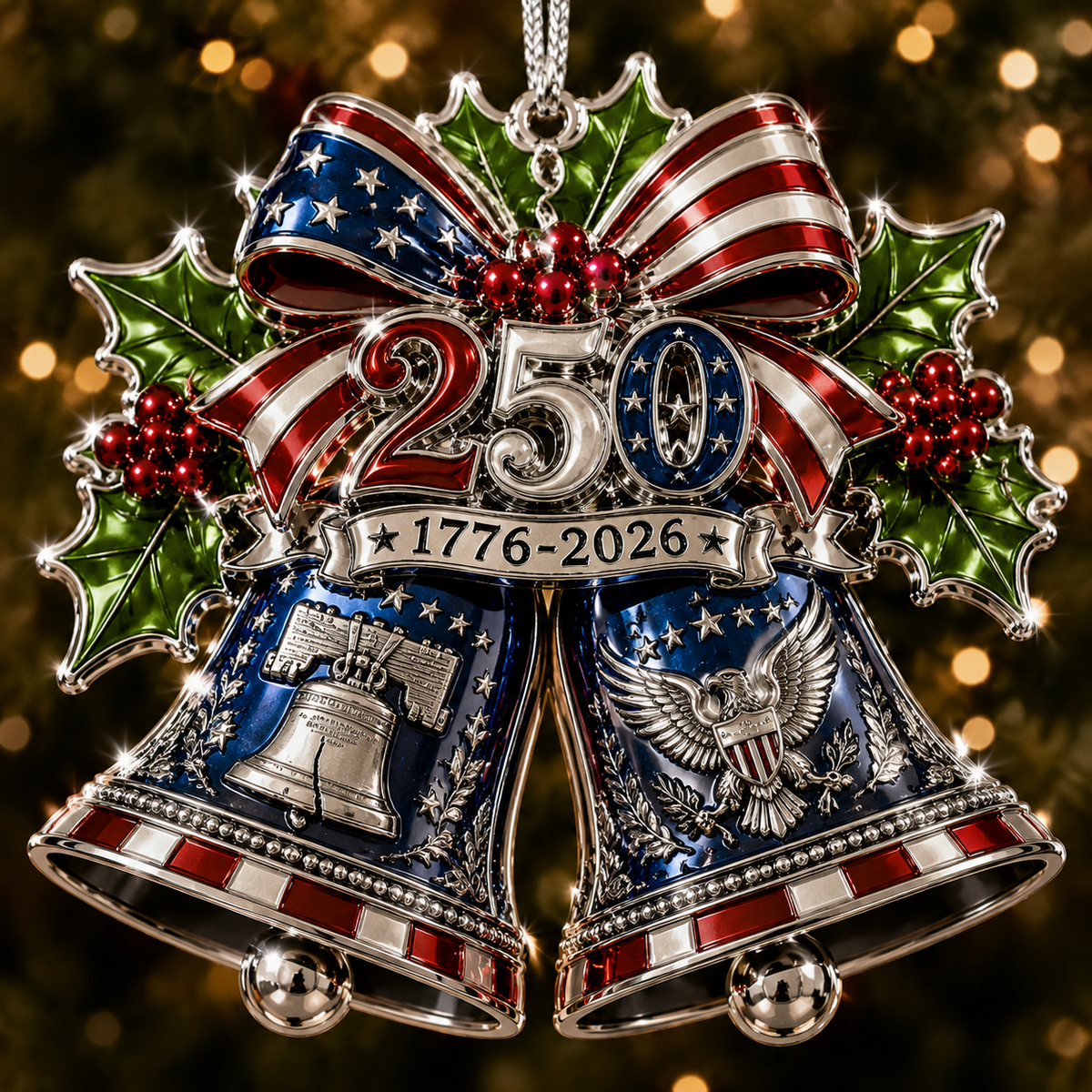 🇺🇸 USA 250th Anniversary Christmas Ornament – A Timeless Tribute to American Pride