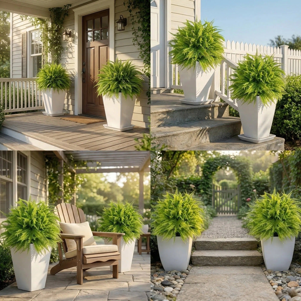 Artificial Fern Garden Stake for Outdoor Landscaping