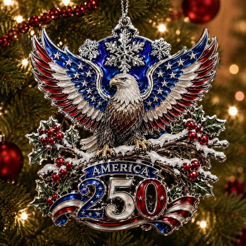 🇺🇸 USA 250th Anniversary Christmas Ornament – A Timeless Tribute to American Pride