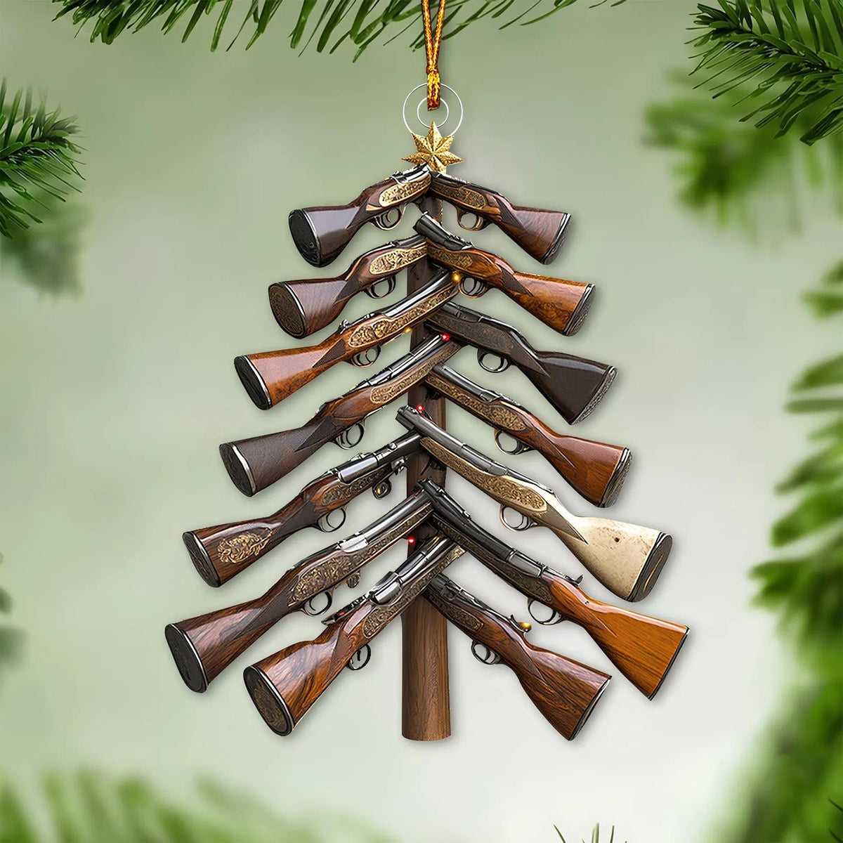 Hunting Christmas Ornament